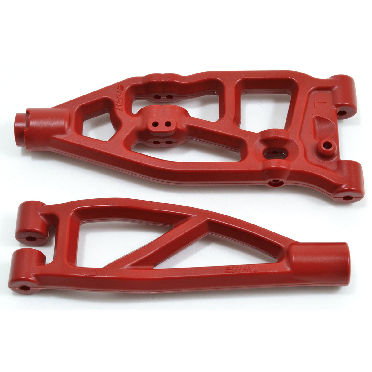 Front Left Upper & Lower A-arms: ARRMA V5 6S BLX & EXB Trucks, Red - RPM81579