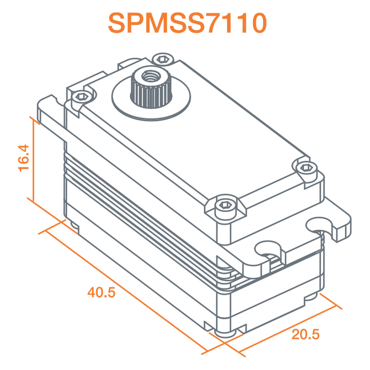 SPMSS7110 Low Profile Servo Winch: 1/10 Rock Crawlers
