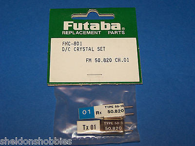 FUTABA D/C CRYSTAL SET (FM 50.820) TX/RX CHANNEL 01 #FMC-801
