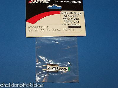 HITEC 75mHz AM SINGLE CONVERSION RECEIVER CRYSTAL (75.470) CH. 64 #6647564