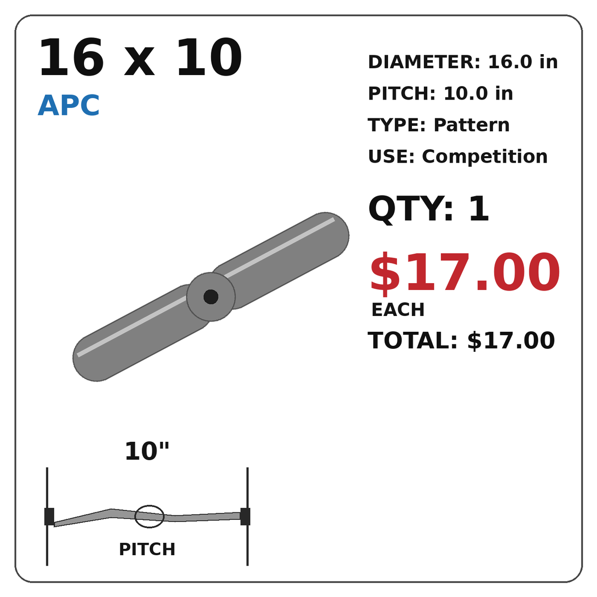 APC 16x10 Propeller