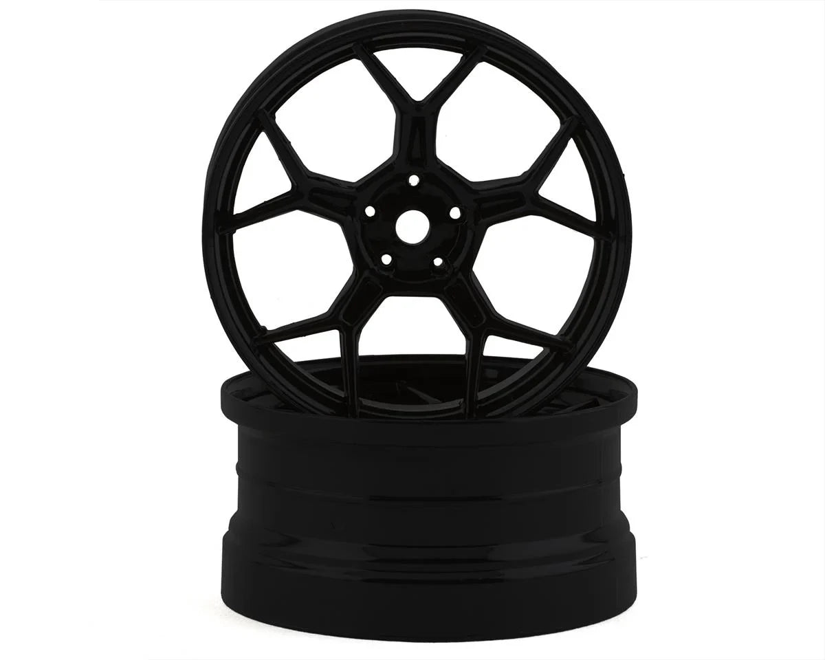 DS Racing Feathery Split Spoke Drift Rim Matte Black 12mm - DSC-DF-004