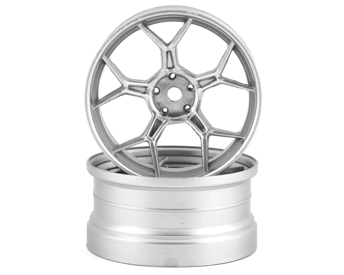 DS Racing Feathery Split Spoke Drift Rim (Chrome) (2) (6mm Offset) - DSC-DF-005