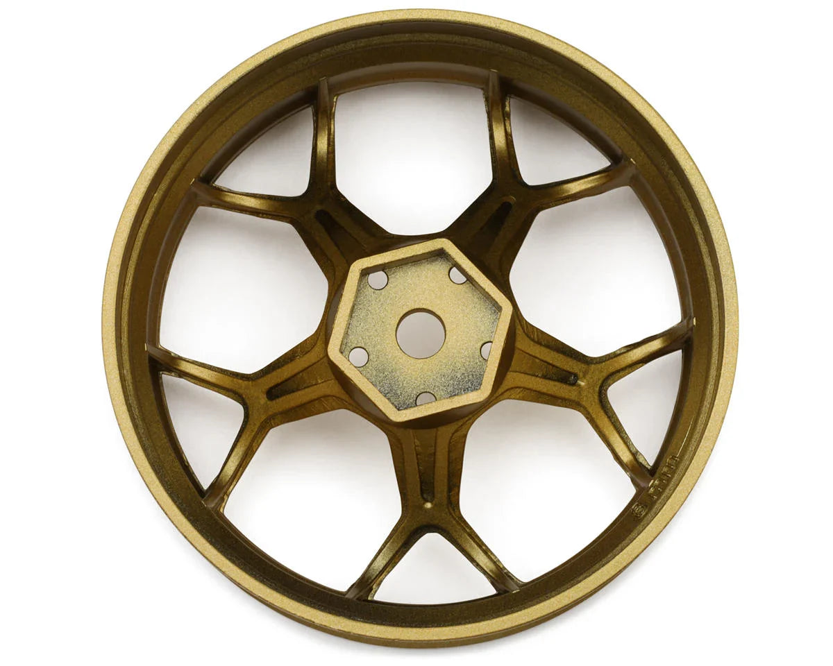 DS Racing Feathery 5Y Drift Wheels (Gold) (2) (8mm Offset) w/12mm Hex
