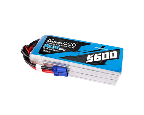 Gens Ace G-Tech Smart 6S LiPo Battery 80C (22.2V/5600mAh) w/EC5 Connector - GEA566S80E5GT