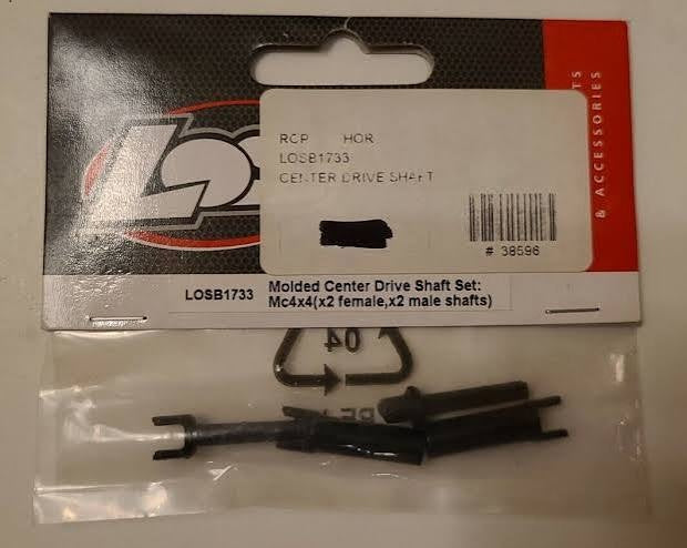 LOSB17333 Center Driveshaft Set, Molded: Mc4x4