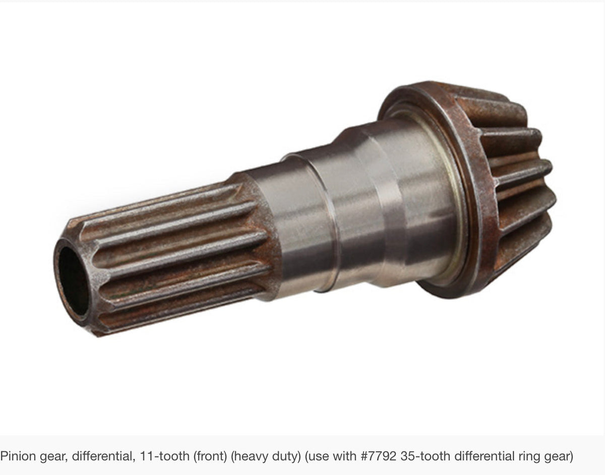 Pinion gear, differential, 11-tooth (front) (heavy duty) (use with #7792 35-tooth differential ring gear)