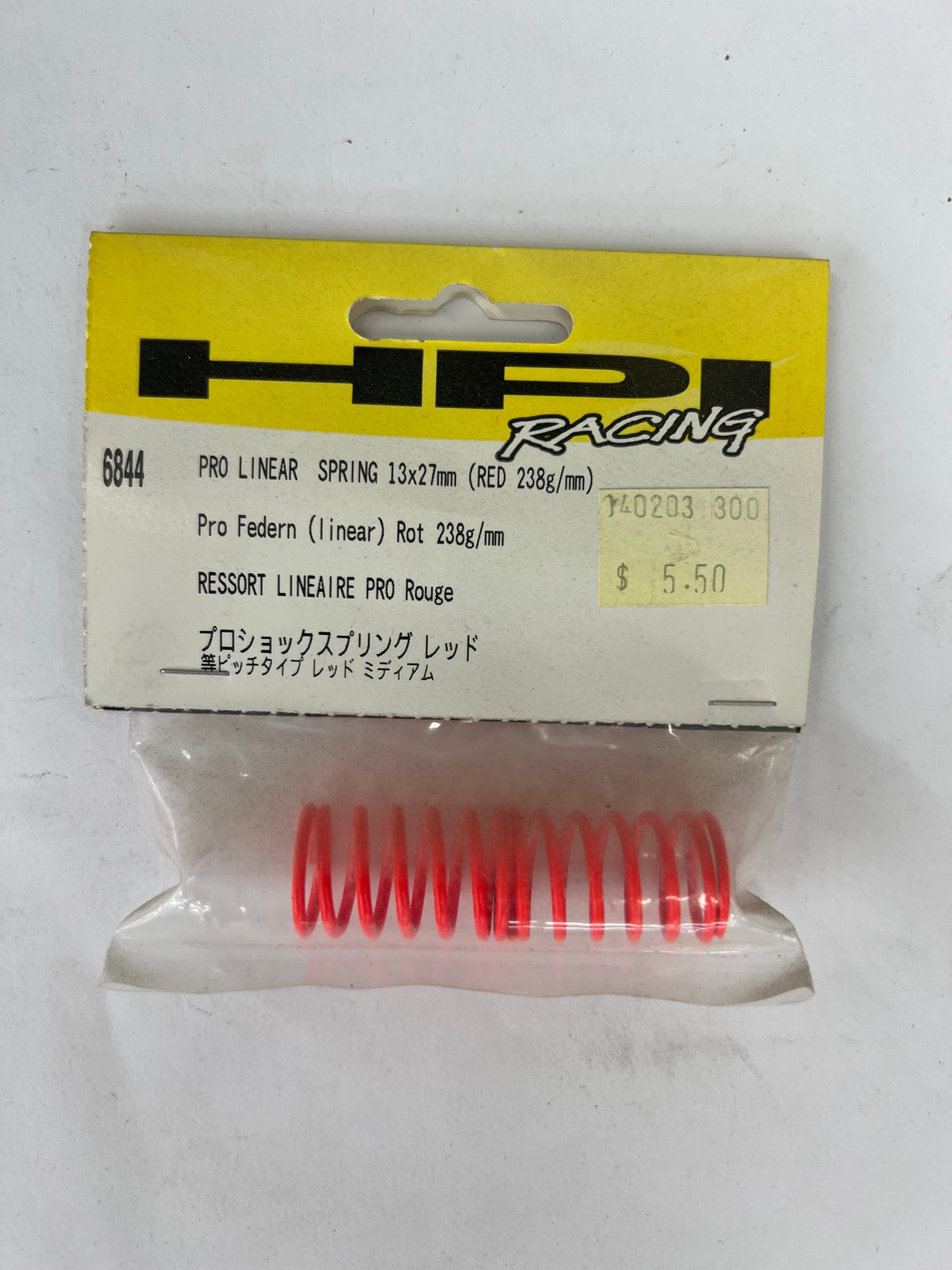 HPI RACING # 6844 PRO LINEAR SPRING 13X27MM (RED) (238g/mm)