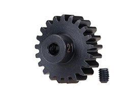 Traxxas Gear, 21-T pinion (32-p), heavy duty (machined, hardened steel) (fits 3mm shaft)/ set screw
