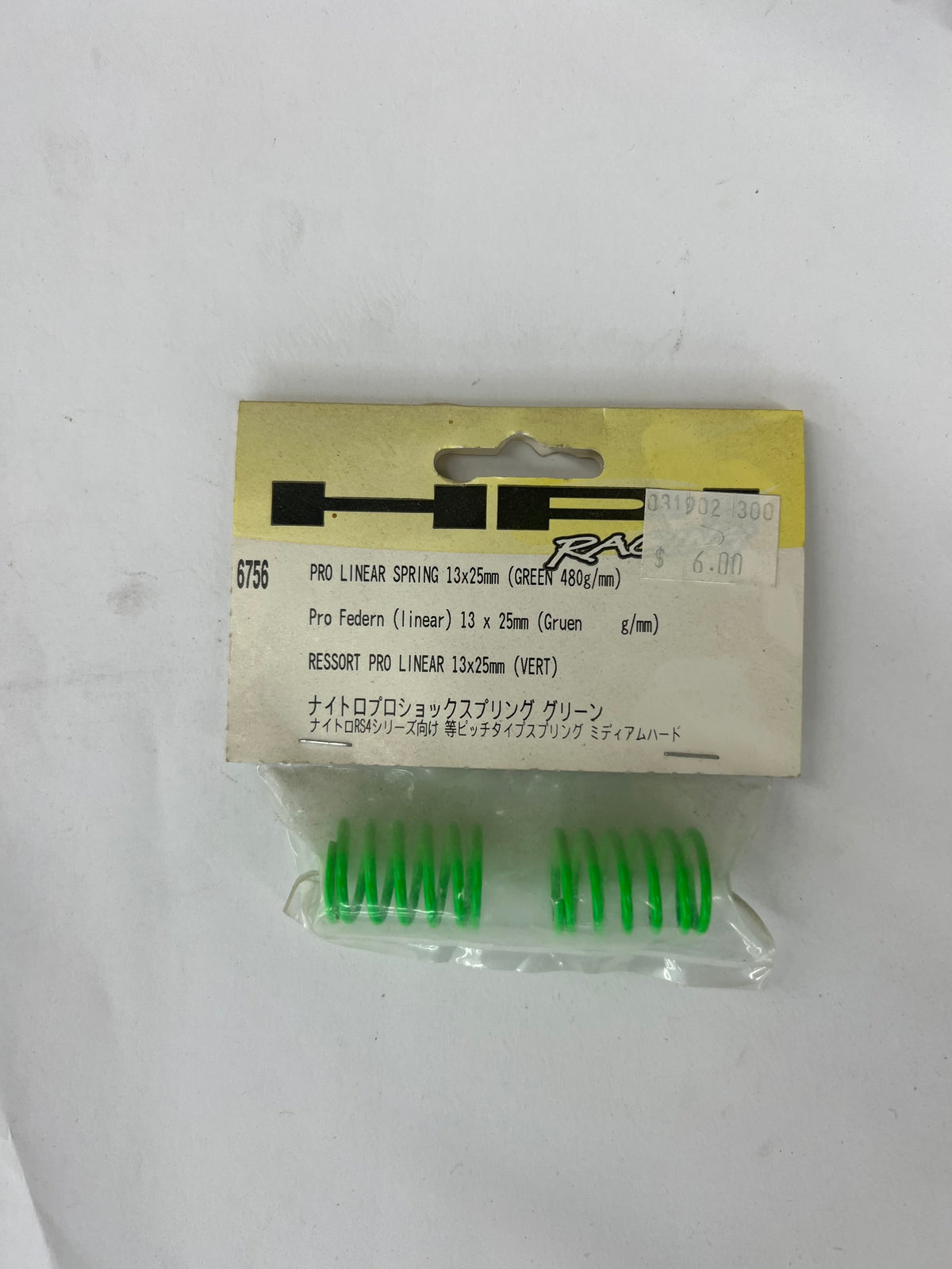 HPI RACING #6756 PRO LINEAR SPRING 13x25mm (Green) (480g/mm)