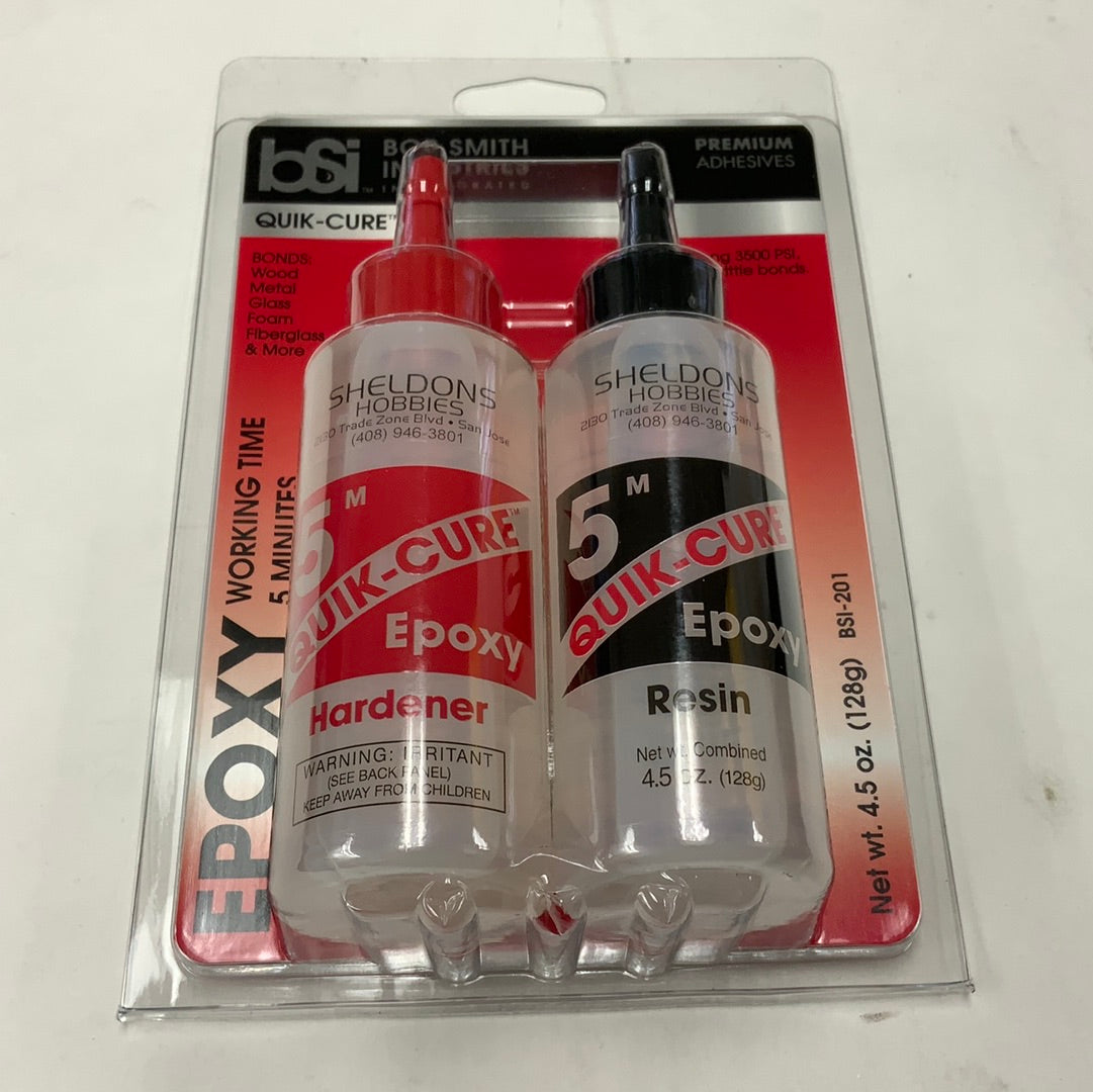 Bsi quik cure 5 minute epoxy (4.5) oz BSI-201