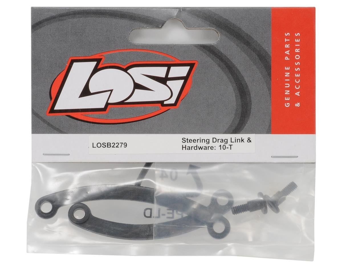 LOSB2279 Steering Drag Link & Hardware: 10-T