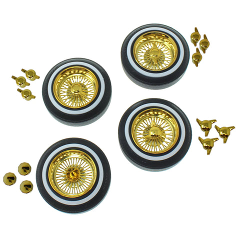 Dayton Wire Wheel Set (Gold) (4pcs) - RER17089