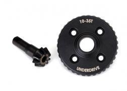 Ring gear, differential/ pinion gear, differential (underdrive, machined)