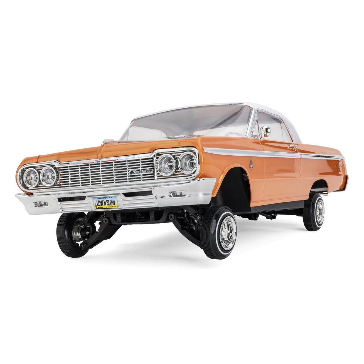 Redcat SixtyFour Chevrolet Impala 1/10 RTR Scale Hopping Lowrider (Orange/White)