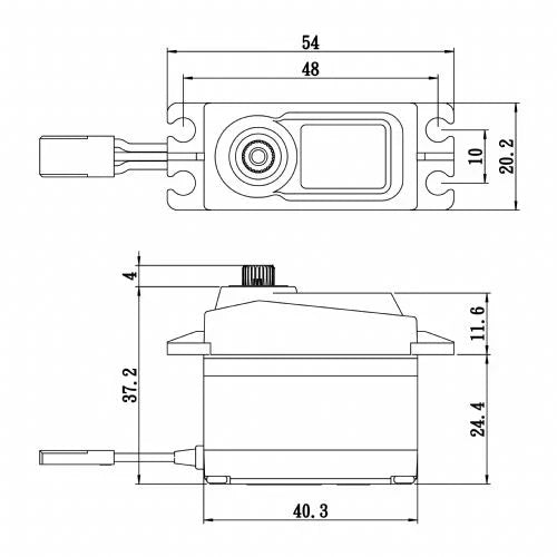 Savox - Standard Size Coreless Digital Servo with Soft Start, 0.15sec / 277oz @ 6v - SAVSC1256TGP