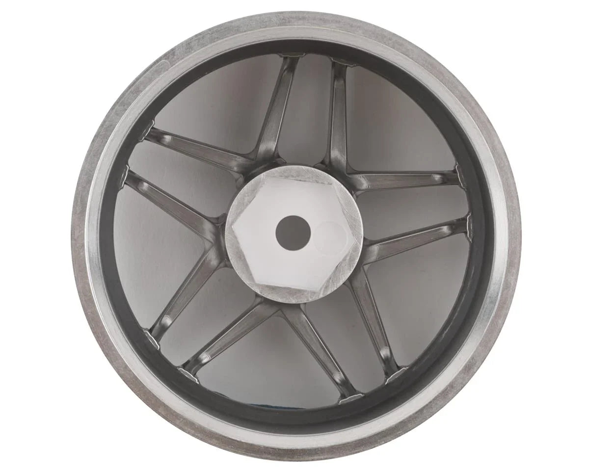 Topline Blitz BRW03 5-Split Spoke Drift Wheels (Matte Chrome) (2) (8mm Offset) w/12mm Hex