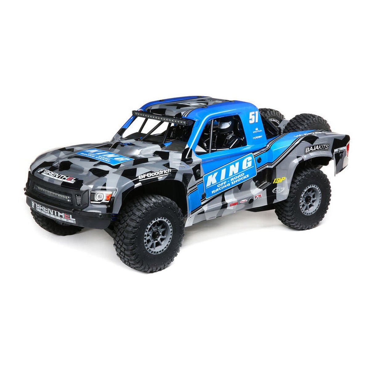 Losi 1/6 Super Baja Rey King Shocks 8S 4X4 RTR Brushless Desert Truck, Blue