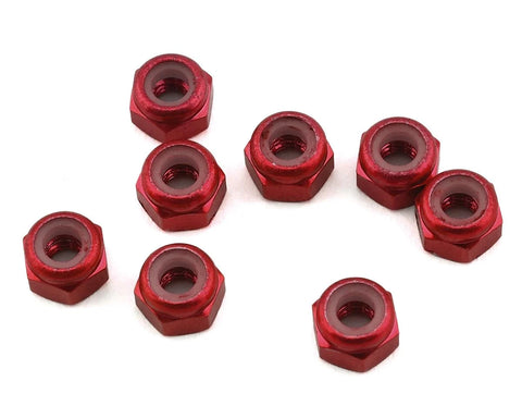 1UP Racing 3mm Aluminum Locknuts Red 8 - 1UP80535