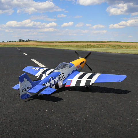 P-51D Mustang 1.5m Smart BNF Basic with AS3X and SAFE Select - EFL01250