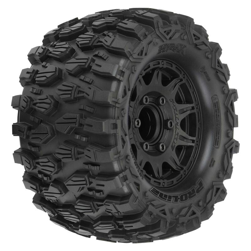 Hyrax 2.8" Mounted F/R Tires, Black 6x30: Stampede
