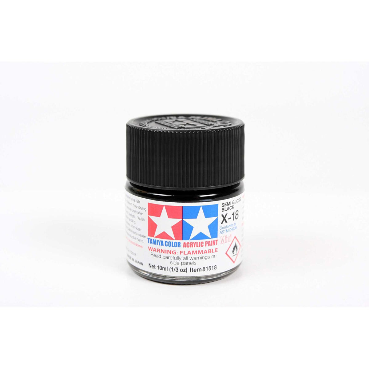 Acrylic Mini X18 Semi Gloss Black - TAM81518