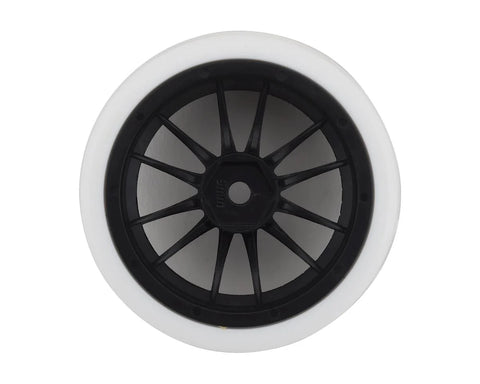 Firebrand RC Char XDR9 5° Pre-Mounted Slick Drift Tires (4) (Black/White) w/Blizzard Tires, 12mm Hex & 9mm Offset - FBR1WHECHR602