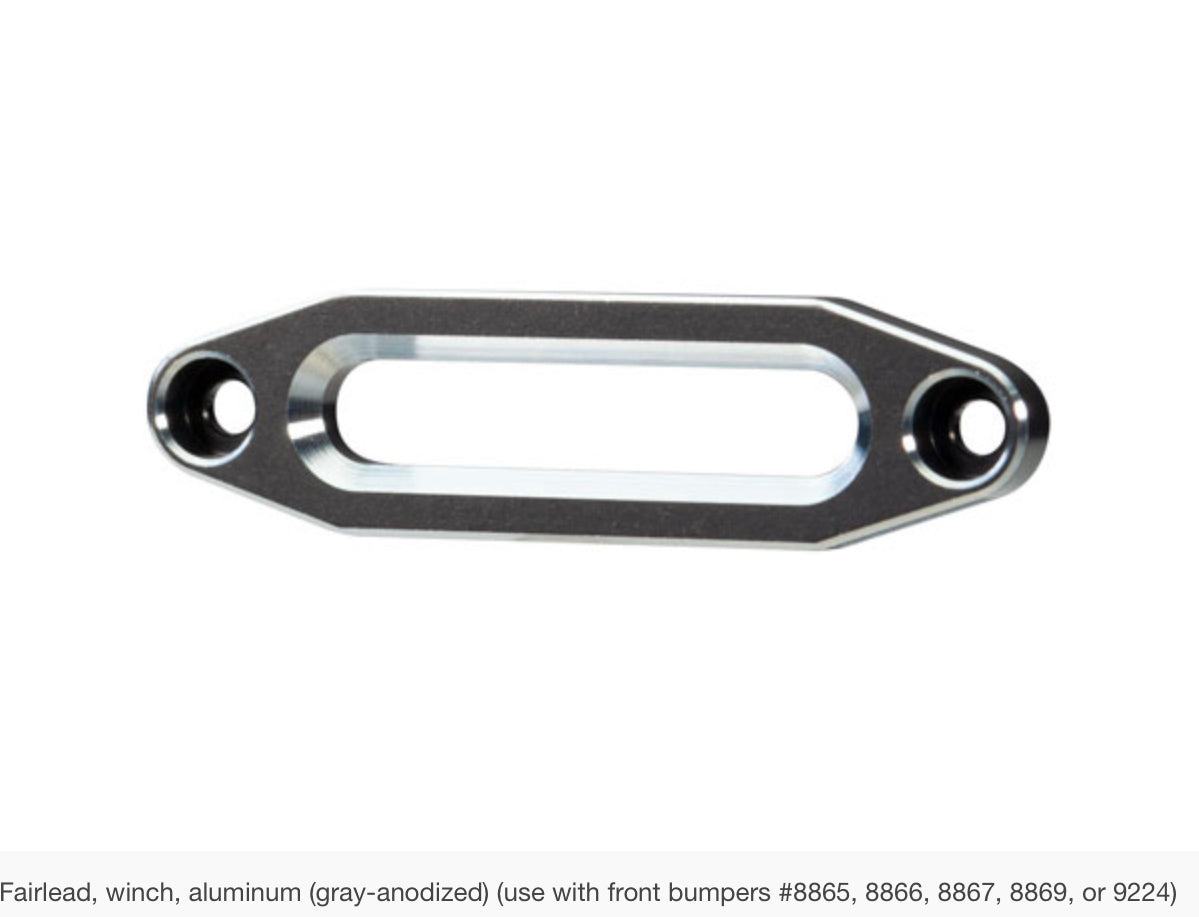 Fairlead, winch, aluminum (gray-anodized) (use with front bumpers #8865, 8866, 8867, 8869, or 9224)
