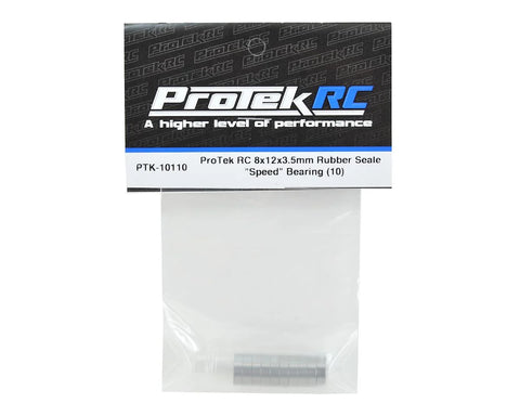ProTek RC 8x12x3.5mm Rubber Sealed "Speed" Bearing (10) - PTK-10110