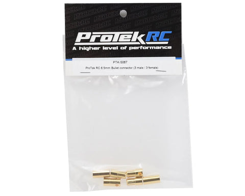 ProTek RC 6.5mm Bullet Connector (3 Male/3 Female) - PTK-5067