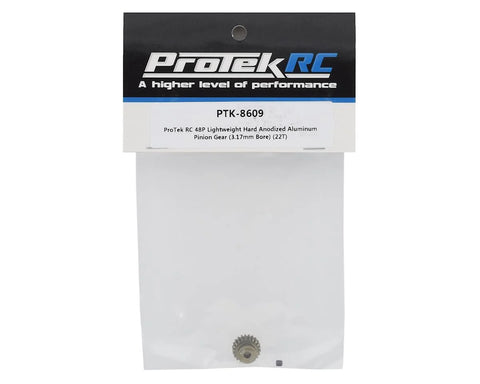 ProTek RC 48P Lightweight Hard Anodized Aluminum Pinion Gear (3.17mm Bore) (22T) - PTK-8609
