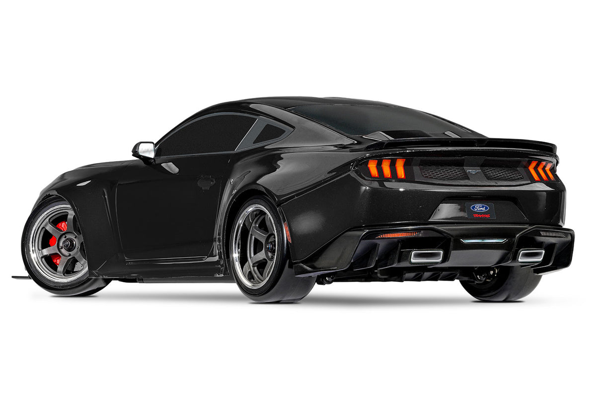Traxxas 4-Tec Mustang 1/10 Electric RWD Drift Car (Black) & TQi 2.4GHz Radio System & TSM