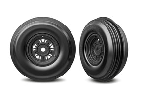 Traxxas 3.2" Funco Front Wheels & Ribbed Tires (2) - 10971