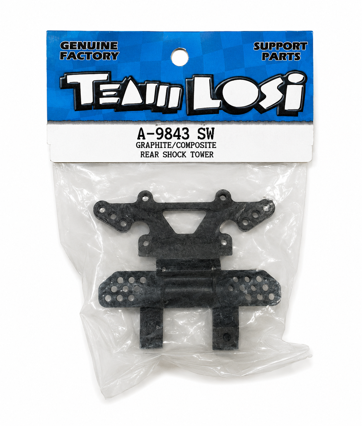 LOSA9843 SW GRAPHITE/COMPOSITE REAR SHOCK TOWER