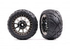 Tires & wheels, assembled (2.2" black chrome wheels, Anaconda® 2.2" tires with foam inserts - 2478T - 2478T