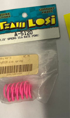 TEAM LOSI 1.15" Spring 10.6 Rate (pink) A5120 - A5120