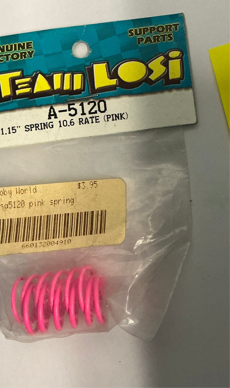TEAM LOSI 1.15" Spring 10.6 Rate (pink) A5120 - A5120