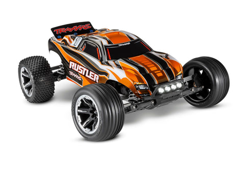 Traxxas Rustler with LED Lights - TRA37054-61-Orange