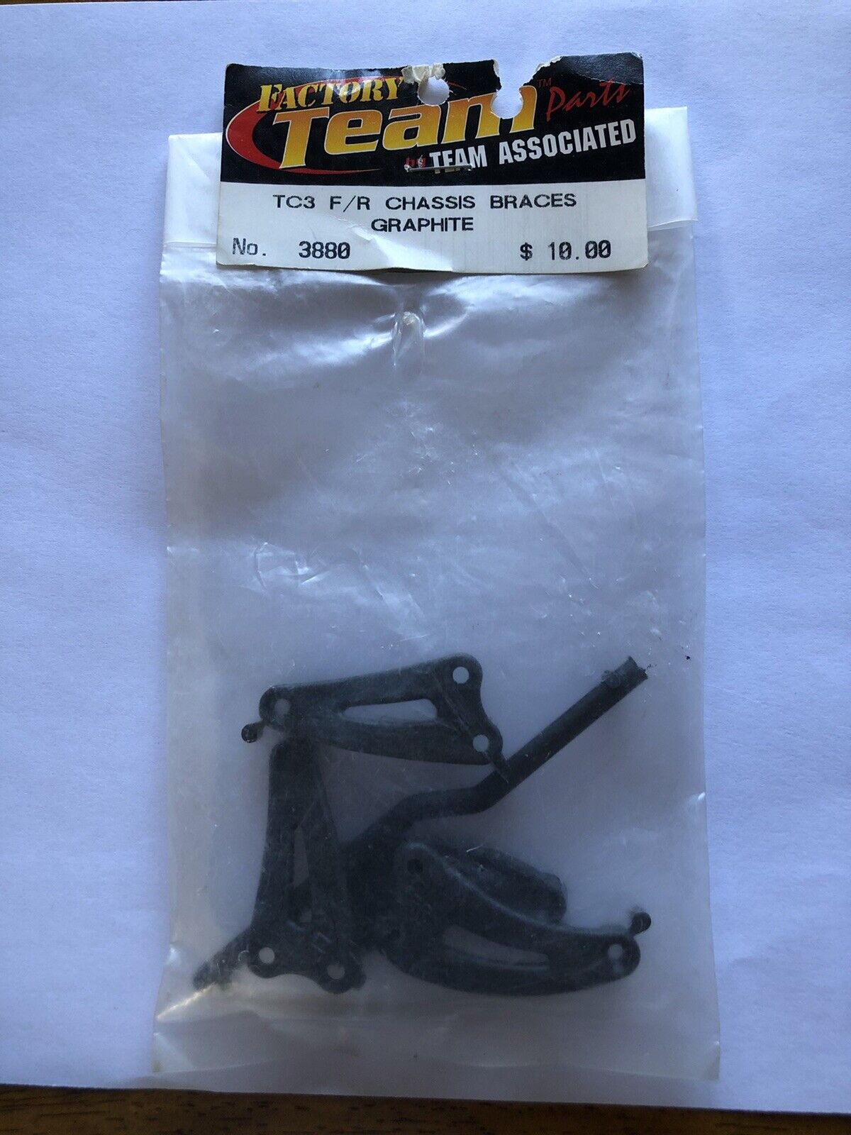 Team Associated 3880 TC3 F/R Chassis Braces Graphite