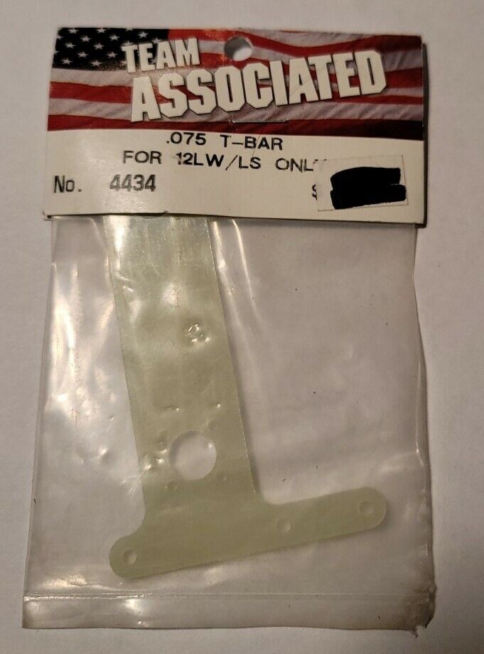 Team Associated # 4434 T Bar .075 Rc12LW Rc12/LS Vintage Rc Pan Car