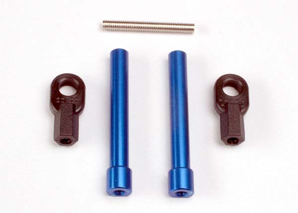 Bellcrank posts, aluminum (2)/ steering link threaded rod (3x25mm)/ long rod ends (2) - 4944
