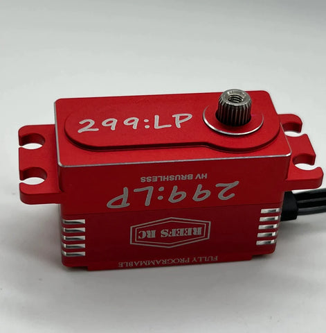 Reef's RC - 299LP Special Edition Red High Speed High Torque Low Profile Brushless Servo .0.57/313 @8.4V - SEHREEFS130