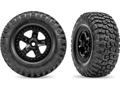 T&W Blk Whl Bfg Mt Tire Front - 5879-BLK
