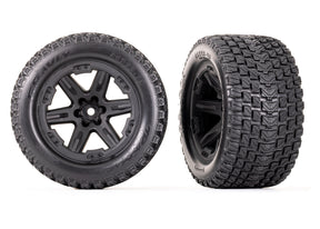 Traxxas RXT 2.8" Black Wheels & Gravix Tires (2) - 6764
