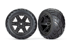 Traxxas RXT 2.8" Black Wheels & Anaconda Tires (2) - 6768