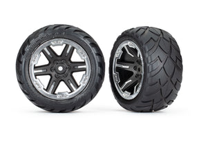Traxxas RXT 2.8" Black & Chrome Wheels & Anaconda Tires (2) - 6768X