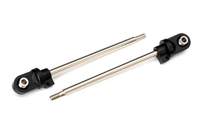 Shock shafts, GTX, 110mm (assembled with rod ends & hollow balls) (steel, chrome finish) (2) - 7763 - 7763