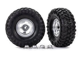 Traxxas 2.2" Slotted Satin Wheels & Canyon Trail Tires (2) - 8159