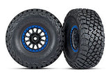 Tires and wheels, assembled, glued (Method Racing wheels, black with blue beadlock, BFGoodrich® Baja KR3 tires) (2)