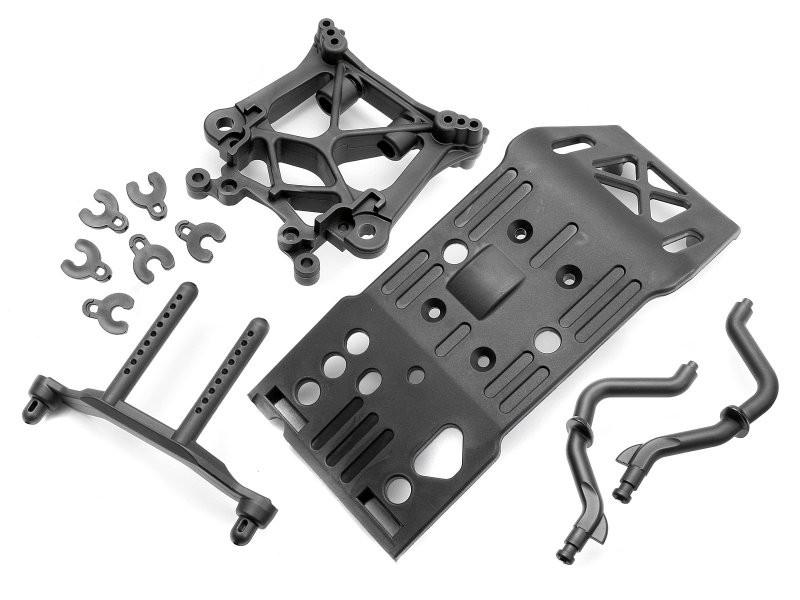 HPI #85234 - SKID PLATE/BODY MOUNT/SHOCK TOWER SET